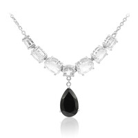 Collier en argent et Spinelle noir