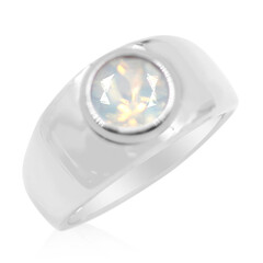 Bague en argent et Quartz bleu lunaire