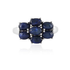 Bague en argent et Saphir étoilé bleu