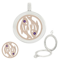 Pendentif en argent et Améthyste Zodiaque poisson