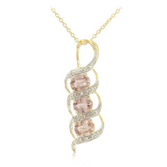 Collier en or et Saphir Padparadscha non chauffé (AMAYANI)