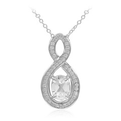 Collier en argent et Topaze blanche