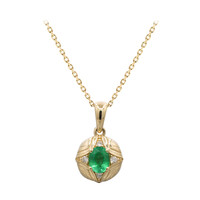 Collier en or et Emeraude de Zambie AAA (CIRARI)