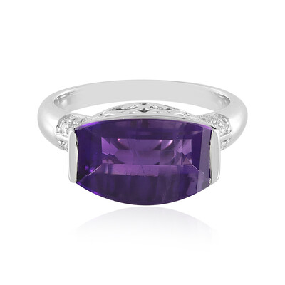 Bague en or et Améthyste de Zambie (SUHANA)