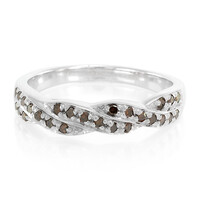 Bague en argent et Diamant fantaisie