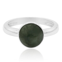 Bague en argent et Jadéite Verte
