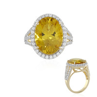 Bague en or et Apatite dorée
