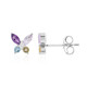 Boucles d'oreilles en argent et Améthyste