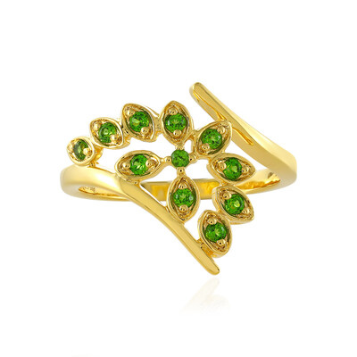 Bague en argent et Diopside de Russie