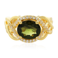 Bague en argent et Moldavite