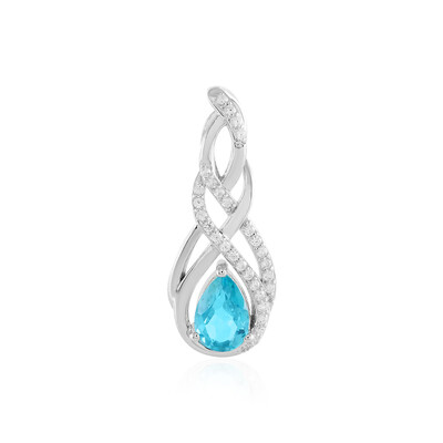 Pendentif en argent et Topaze Paraiba
