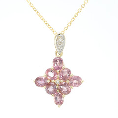 Collier en or et Saphir Padparadscha non chauffé (AMAYANI)