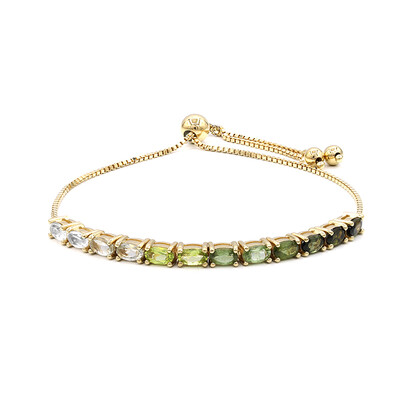 Bracelet en argent et Tourmaline verte