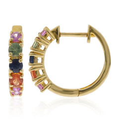 Boucles d'oreilles en or et Saphir bleu de Ceylan (CIRARI)