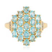 Bague en argent et Apatite bleue