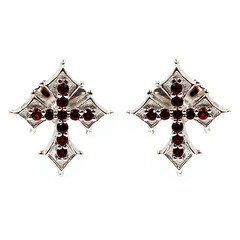 Boucles d'oreilles en argent et Grenat du Mozambique (Dallas Prince Designs)