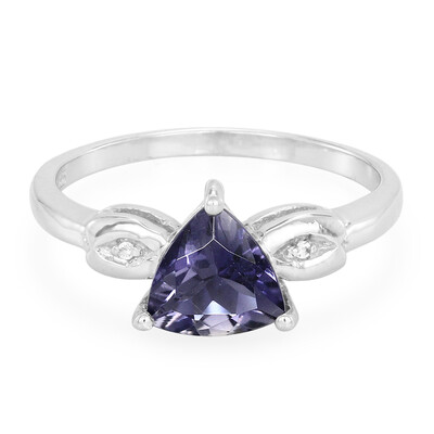Bague en argent et Iolite de Ceylan
