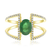 Bague en or et Emeraude de Zambie AAA (CIRARI)