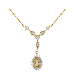Collier en argent et Citrine