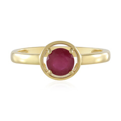 Bague en argent et Rubis de Madagascar