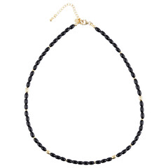 Collier en argent et Tourmaline noire