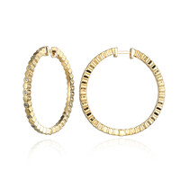 Boucles d'oreilles en laiton et Diamant I3 (I) (Juwelo Style)