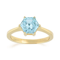 Bague en argent et Topaze bleu ciel