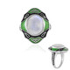 Bague en argent et Pierre de Lune arc-en-ciel (Adela Silber)