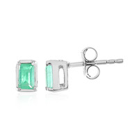 Boucles d'oreilles en argent et Emeraude de Russie