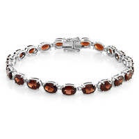 Bracelet en argent et Grenat du Mozambique