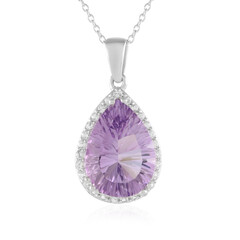 Collier en argent et Améthyste Rose de France