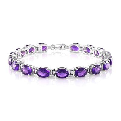 Bracelet en argent et Améthyste de Zambie