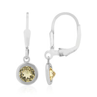 Boucles d'oreilles en argent et Béryl jaune