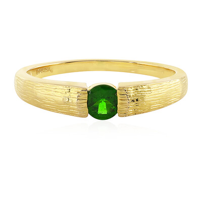 Bague en argent et Diopside de Russie