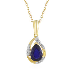 Collier en argent et Saphir bleu de Madagascar
