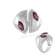 Bague en argent et Grenat Rhodolite framboise (de Melo)