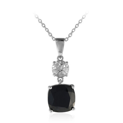 Collier en argent et Spinelle noir