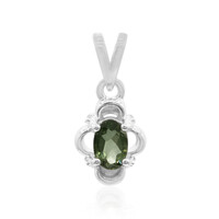 Pendentif en argent et Tourmaline verte