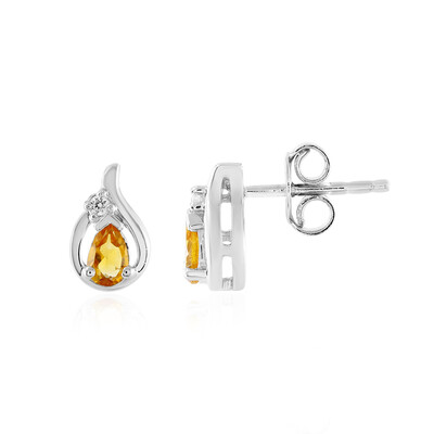 Boucles d'oreilles en argent et Citrine
