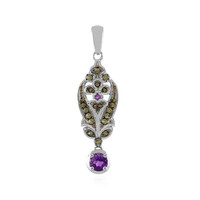 Pendentif en argent et Améthyste de Zambie
