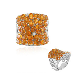 Bague en argent et Opale cerise (Dallas Prince Designs)