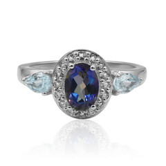 Bague en argent et Topaze bleue Mystique