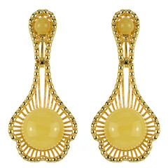 Boucles d'oreilles en argent et Ambre baltique