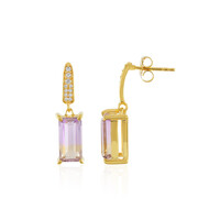 Boucles d'oreilles en argent et Amétrine d'Anahi