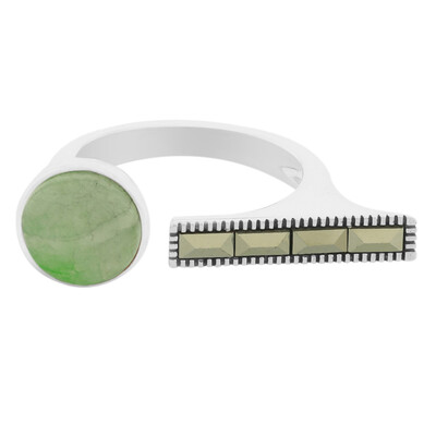 Bague en argent et Jade vert (TPC)