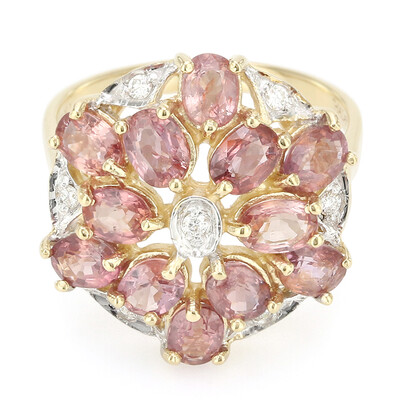 Bague en or et Saphir Padparadscha non chauffé (AMAYANI)