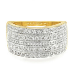 Bague en argent et Topaze blanche