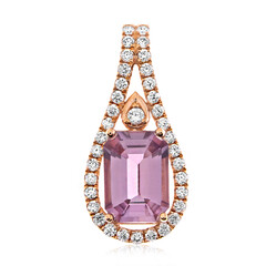Pendentif en or et Diaspora rose (AMAYANI)
