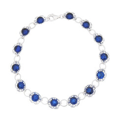 Bracelet en argent et Ambre bleue de Colombie