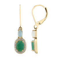 Boucles d'oreilles en argent et Opale Welo